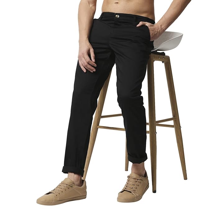 Thomas Scott Men's | Solid | 4 Slant Pockets | Regular Fit | Premiun Cotton | Formal wear Trouser | Casual Chino | Pants for Men (Plus Size)