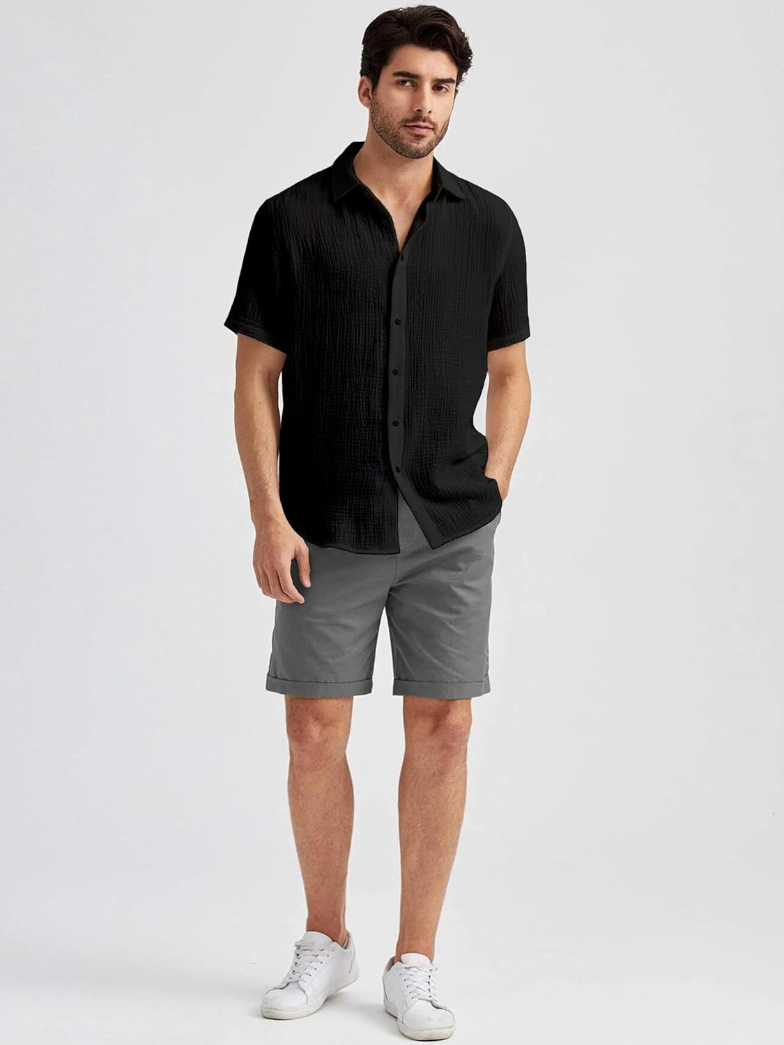 Shirt for Men | Shirts for Mens Men's | Short Sleeve Button Down || Collared Casual Formal Soild Casual Wear