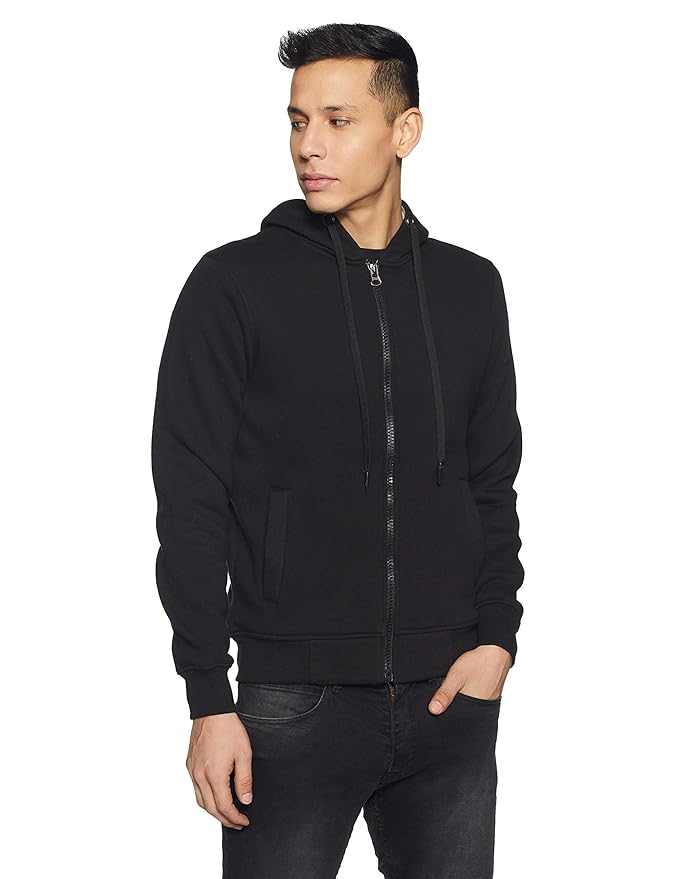 Qube By Fort Collins Men Cotton Hooded Sweatshirt