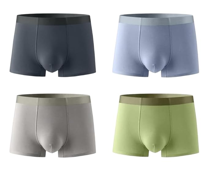 Men's Ultra-Comfort Ice Silk Lycra Underwear | Moisture-Wicking, Breathable Boxers for Men | Seamless Design | Multicolour (Pack of 2) Free_Size