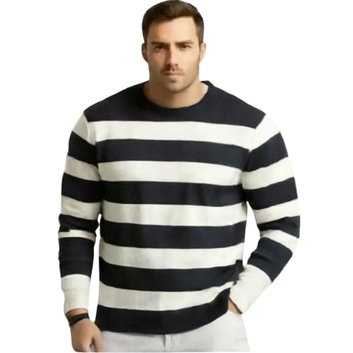 Classic Warm & Cozy Knitwear Sweater White Black