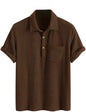 Mens Waffle Knit Polo Tshirt Collar Knitted Shirt for Men M to 3XL