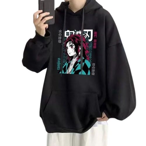 Men's Printed Oversized Hoodie Black Colour for boy Sports wear