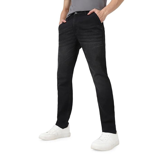 Urbano Fashion Men's Mid Rise Slim Fit Washed Jeans Stretchable