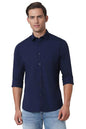 Peter England Men's Premium Stretchable Cotton Solid Shirt