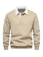 JVX Unisex-Adult Wool Blend Collared Neck Sweatshirt (MSS-02_Beige