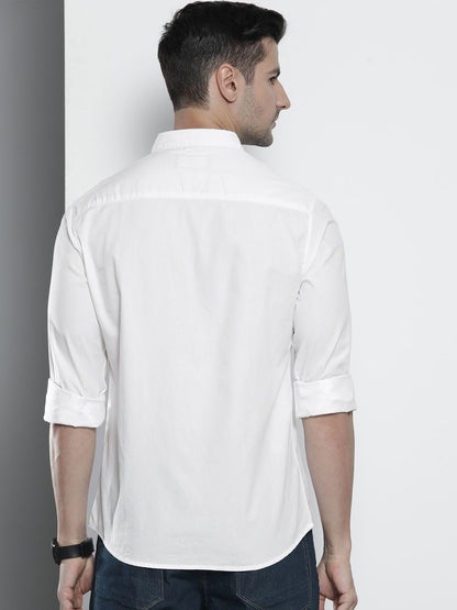 The Indian Garage Co Men's Cotton Regular Fit Solid Full Sleeves Spread Collar Casual Shirt