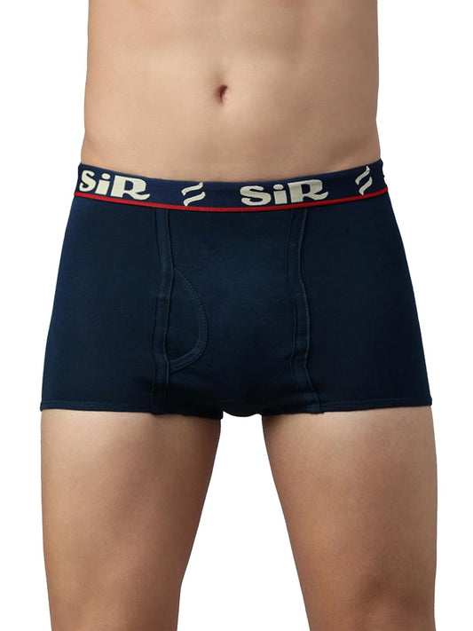 SIR Men's Combed Organic 100% Pure Cotton Regular Fit Printed Colour Waistband Underwear for Men (Colour & Prints May Vary)| 4 Way Stretchability