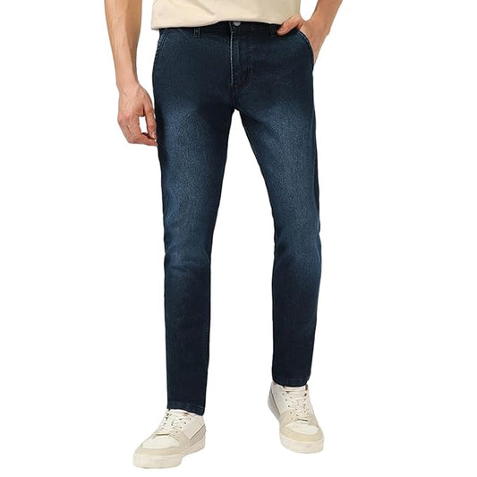 Urbano Fashion Men Mid Rise Slim Jeans (Epssprcrs-Carblue-36_Carbon Blue)