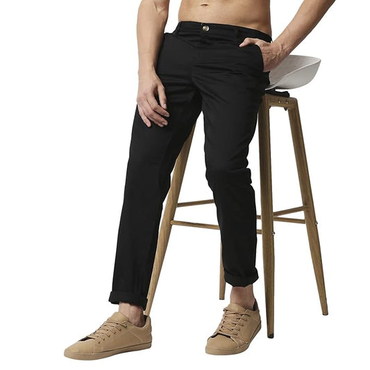 Thomas Scott Men's | Solid | 4 Slant Pockets | Regular Fit | Premiun Cotton | Formal wear Trouser | Casual Chino | Pants for Men (Plus Size)