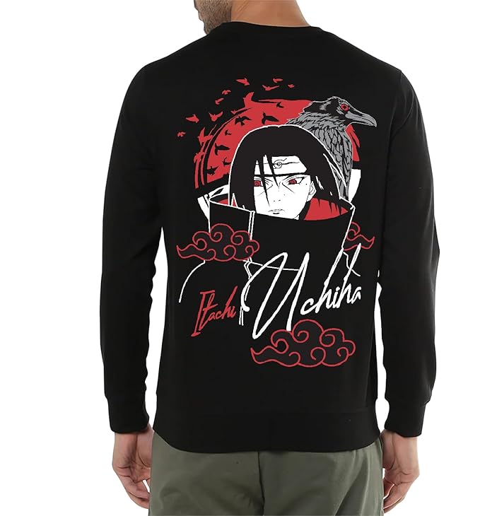Benny Brooks Men's Full Sleeve Black Colour Round Neck Sweatshirt's -Sweatshirt Anime