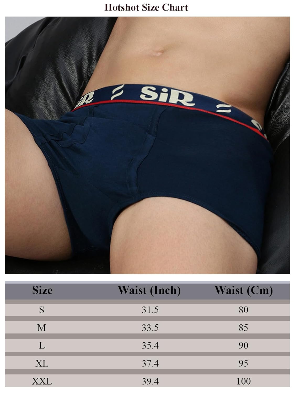 SIR Men's Combed Organic 100% Pure Cotton Regular Fit Printed Colour Waistband Underwear for Men (Colour & Prints May Vary)| 4 Way Stretchability