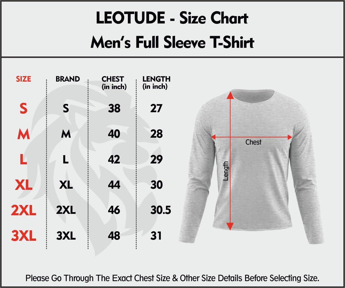LEOTUDE Regular Fit Full Sleeve Cottonblend Round Neck Casual Tshirt for Men (Color Maroon)