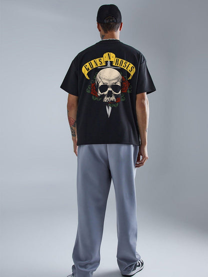 PRONK Men Nirvana Printed Oversized T-shirt