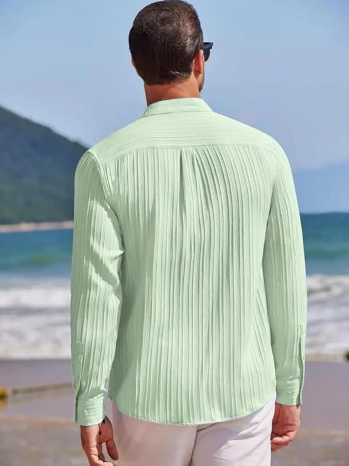Leriya Fashion Men's Polycotton Casual Textured Button Down Regular Fit Shirts Long Sleeve Shirt (Available in Plus Size and Combo Pack of 2)