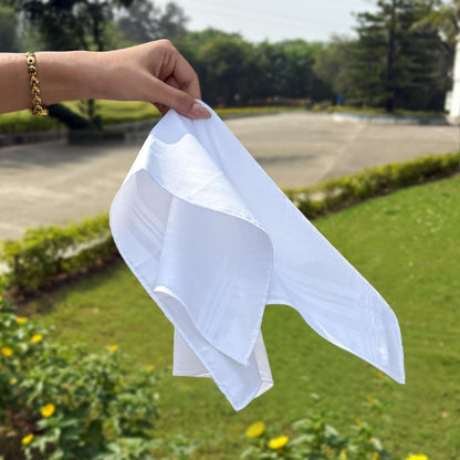 HEELIUM Bamboo Handkerchief for Men & Women | Ultra Soft & Absorbent | Multipurpose Premium Rumal | Large Size 43 x 45 CM