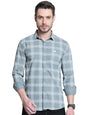 Majestic Man Slim Fit Cotton Casual Check Shirt for Men