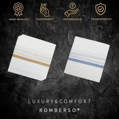 Handkerchief for men cotton suitable for daily use big size hankies in pack of 12 Pure Cotton Kerchiefs soft and durable hanky for men