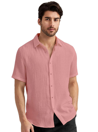Shirt for Men | Shirts for Mens Men's | Short Sleeve Button Down || Collared Casual Formal Soild Casual Wear