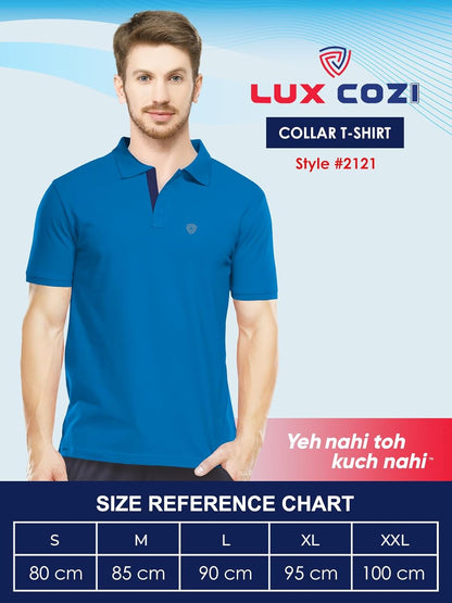 Lux Cozi Men's Cotton Regular Fit Polo T-Shirt