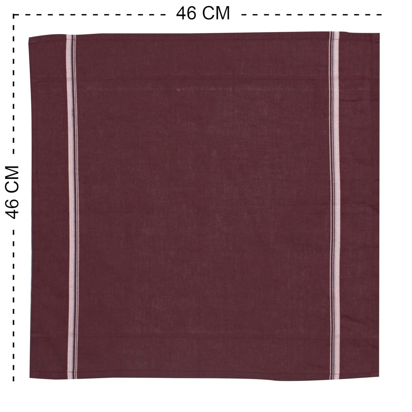 Caruso Italy Men's Premium 100% Pure Cotton Handkerchief Dark Base with Colored Border