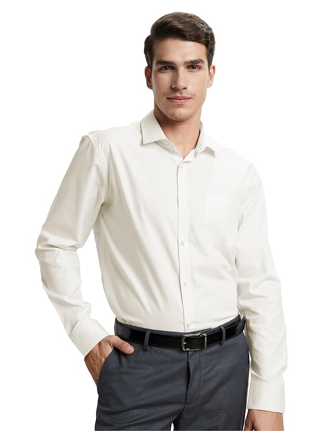 Symbol Premium Men's Wrinkle-Resistant Regular Fit Cotton Formal Shirt