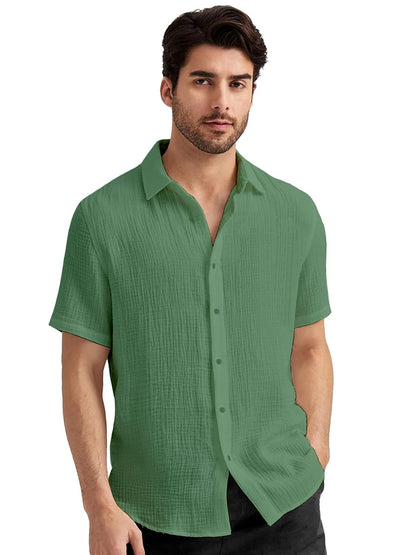 Shirt for Men | Shirts for Mens Men's | Short Sleeve Button Down || Collared Casual Formal Soild Casual Wear