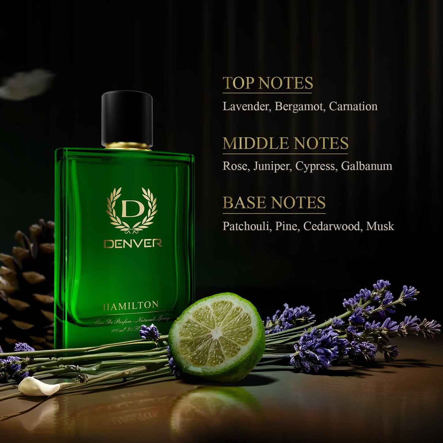 Denver Hamilton & Imperial Perfume - 100 ML Each, Pack of 2 |Long Lasting Perfume Body Scent For Men