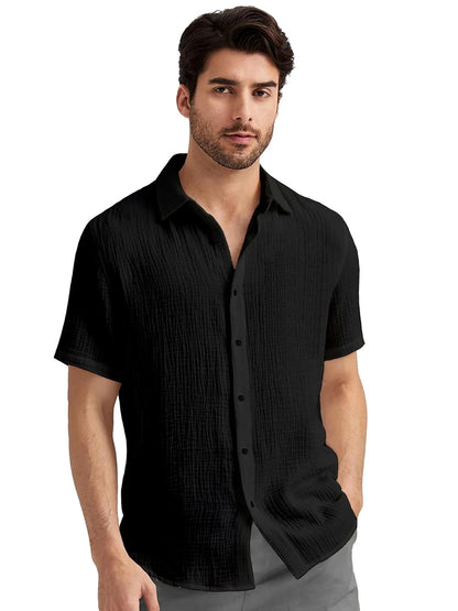 Shirt for Men | Shirts for Mens Men's | Short Sleeve Button Down || Collared Casual Formal Soild Casual Wear