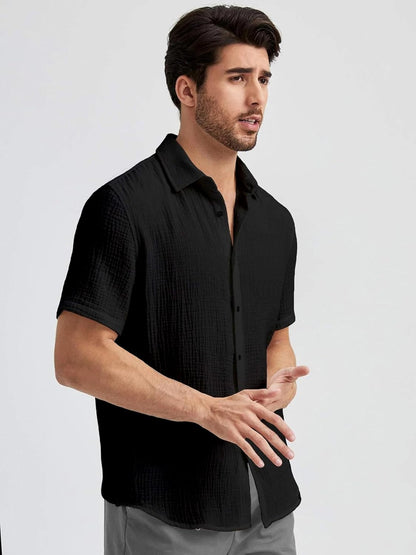 Shirt for Men | Shirts for Mens Men's | Short Sleeve Button Down || Collared Casual Formal Soild Casual Wear