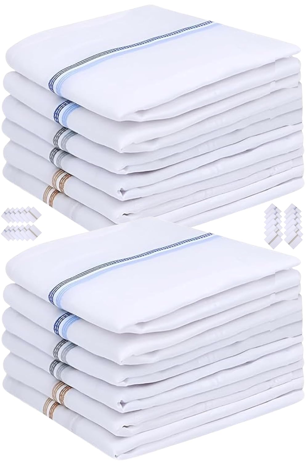 Handkerchief for men cotton suitable for daily use big size hankies in pack of 12 Pure Cotton Kerchiefs soft and durable hanky for men