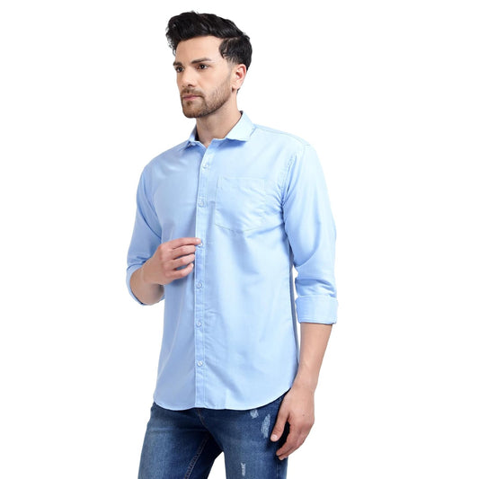 Tee Projekt Premium Plain Cotton Shirt for Men | Cotton Shirt | Casual Shirt | Solid Shirt | Full Sleeves | Formal Shirt