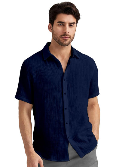Shirt for Men | Shirts for Mens Men's | Short Sleeve Button Down || Collared Casual Formal Soild Casual Wear