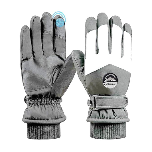 Boldfit Winter Gloves for Men Ski Hand Gloves for Winter Unisex Touch Screen Finger Winters Glove for Women Water Resistant for Winters Snow Ski Glove Riding for Men Cold Season dastana for Men Women