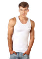 Lux Cozi Men's Cotton White Regular Fit Vests Pack Of 2 (Size: 95 Cm)
