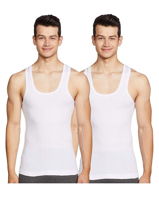 Dixcy Scott-Men-Innerwear-(category)-Vest-(Style ID)-K1-PR43517-(Color)-WHITE-Pack of2-(Size)L