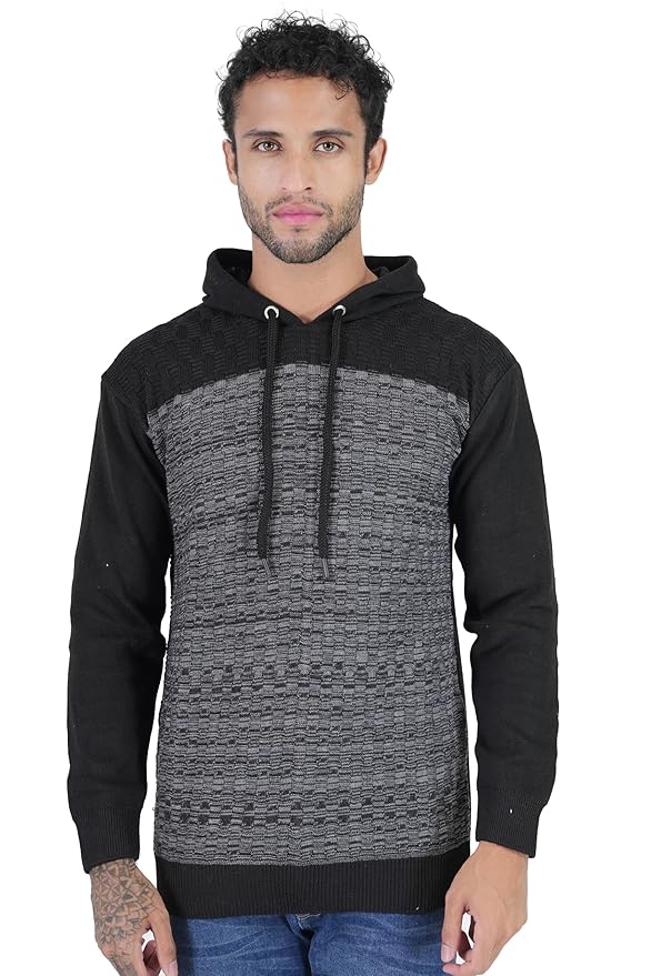 Men's Stylish Pullover Hoodie with Contrast Drawstring for Casual Wear | Hooded Neck | Long Sleeve | Pull On Closure Trendy and Comfortable Fashionable Cold Weather for Outdoor Activitie