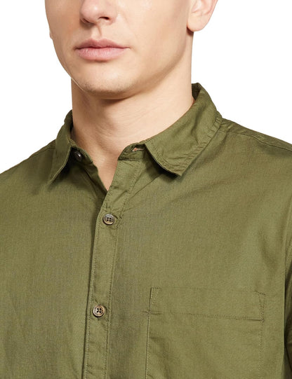 Men's Cotton Shirt | Casual | Plain | Half Sleeve | Summer - Regular Fit (Available in Plus Sizes)