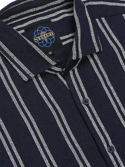 Majestic Man Men Slim Fit Cotton Striped Half Sleeve Casual Shirt