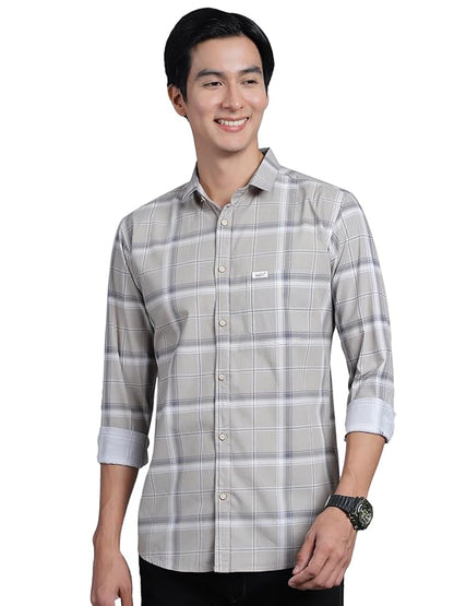 Majestic Man Men Box Checkered Slim Fit Cotton Casual Shirt