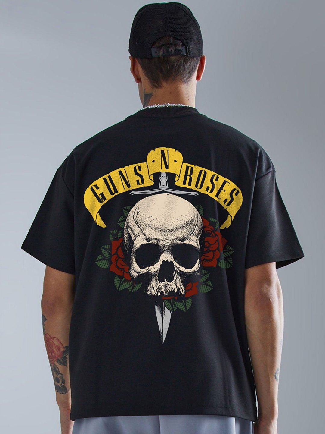 PRONK Men Nirvana Printed Oversized T-shirt