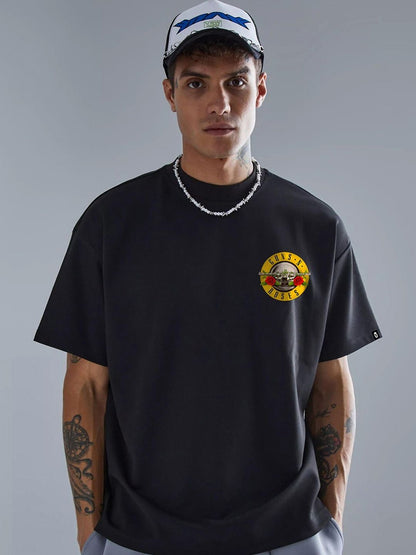 PRONK Men Nirvana Printed Oversized T-shirt